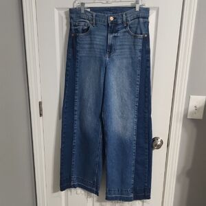 Gap High Rise Stride Wide Leg Jeans In Mixed Denim Sz.8 R